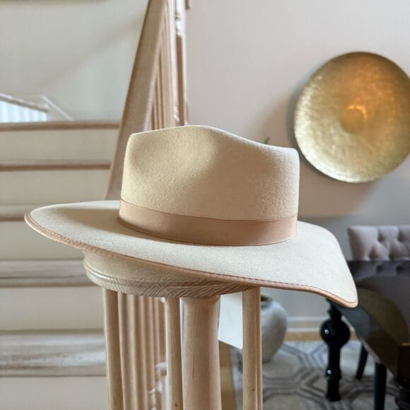 Lack of Color Ivory Rancher Wool Fedora Hat L NWT main image 15